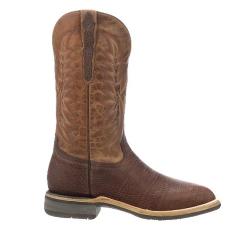 Lucchese Rudy Chocolate Cowhide Men's Barn Boots